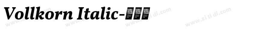 Vollkorn Italic字体转换